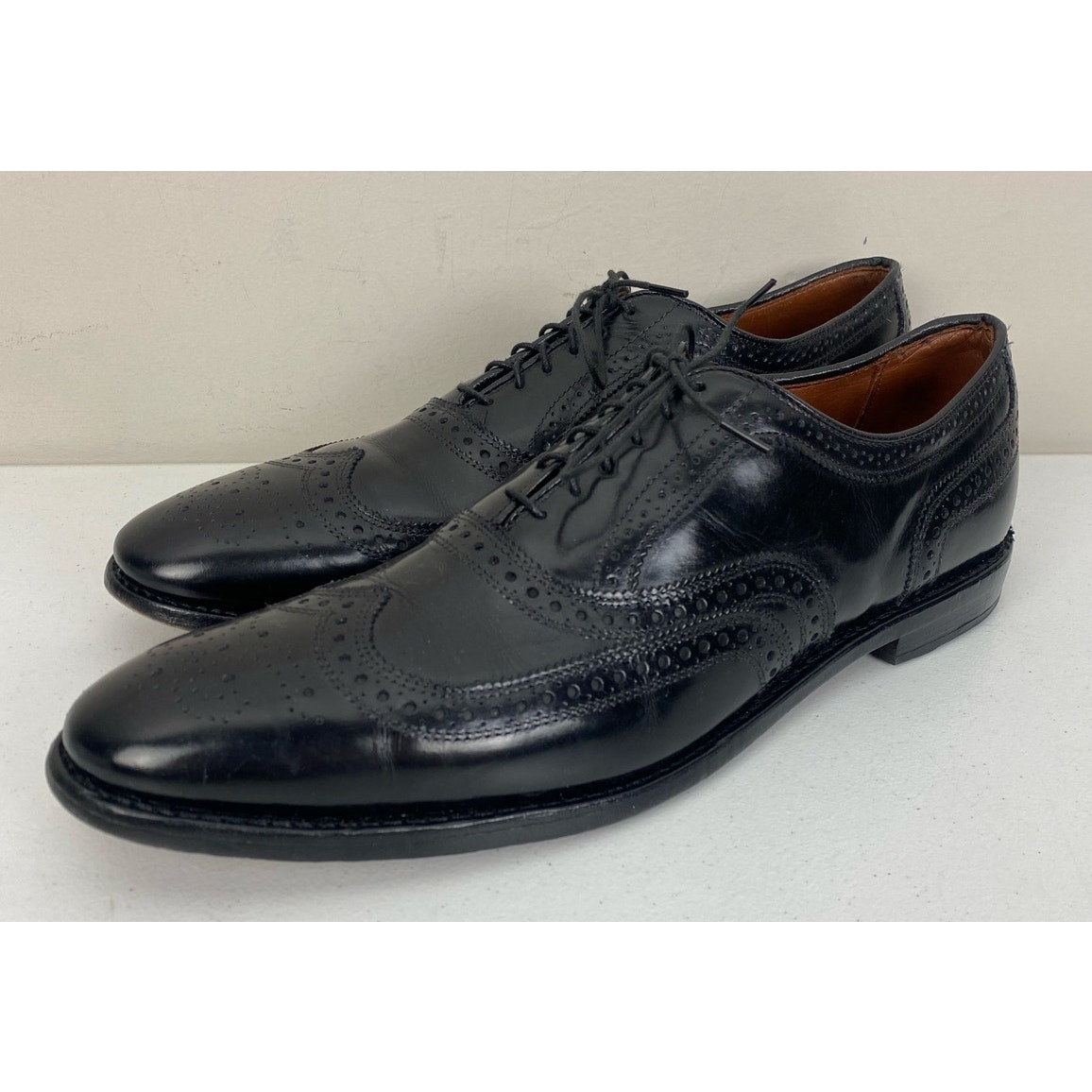 Men Allen Edmonds Mcallister Usa WingTip Oxford Leather Dress Shoes 14 3a